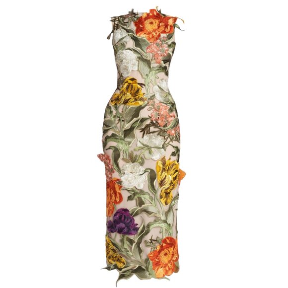 Erdem Floral Print Long Dress Size: S/M | US6-8, UK10 NEW - Picture 9 of 11
